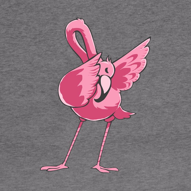 Funny Pink Flamingo Dabbing Bird by ScottsRed